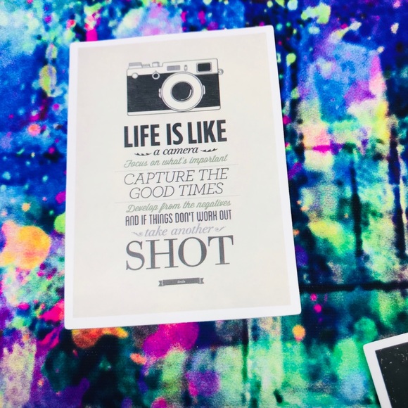 Life is Like A Camera Motivational Mini Poster Stickers Decor - Picture 4 of 5